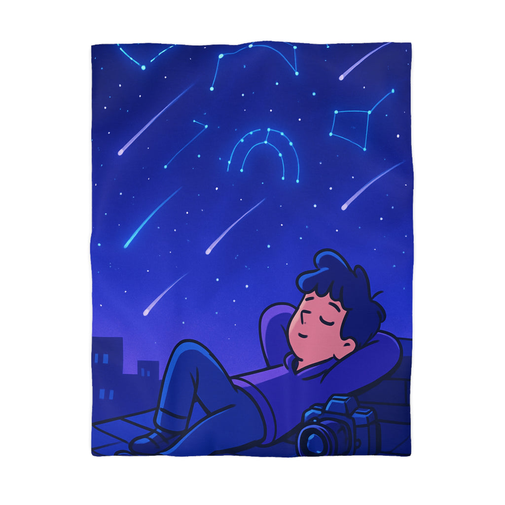 Plongez Dans Un Ciel Étoilé avec Constellations Lumineuses Sur Housse de Couette Envoûtante