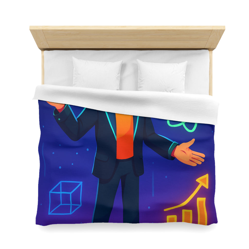 Housse de Couette Microfibre Motif Créatif Original Style Contemporain Chambre Élégante