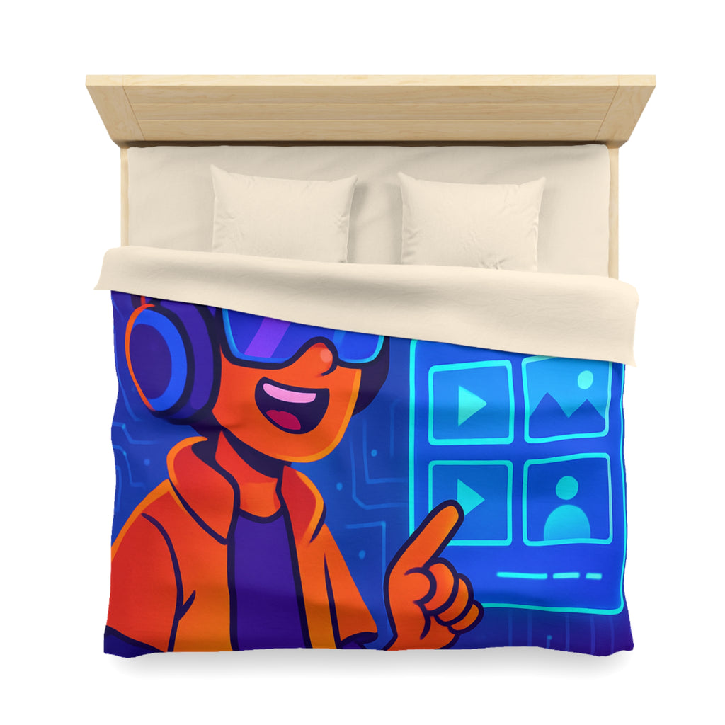 Housse de Couette Microfibre Illustration Unique Design Moderne Décoration Intérieure Raffinée