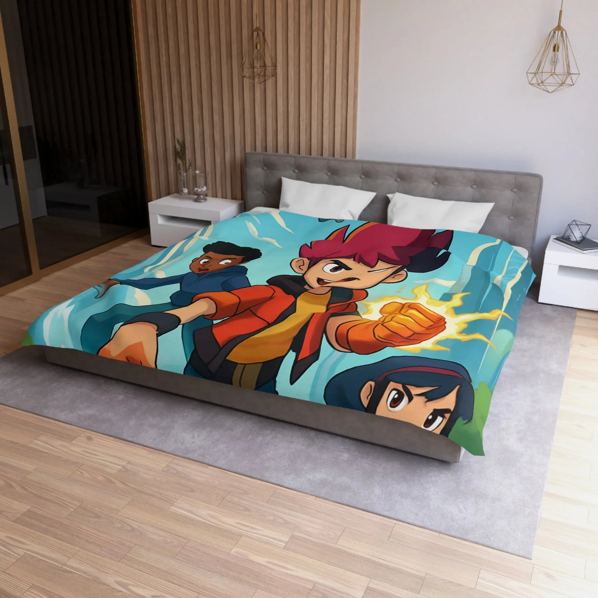 Housse de Couette Microfibre Création Artistique Moderne Design Exclusif Décoration Chambre