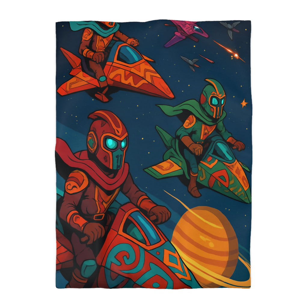 Housse de Couette Microfibre Motif Créatif Original Style Contemporain Chambre Élégante