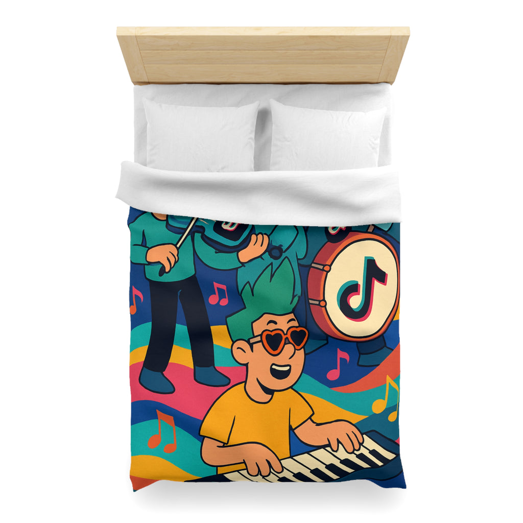 Housse de Couette Microfibre Illustration Unique Design Moderne Décoration Intérieure Raffinée