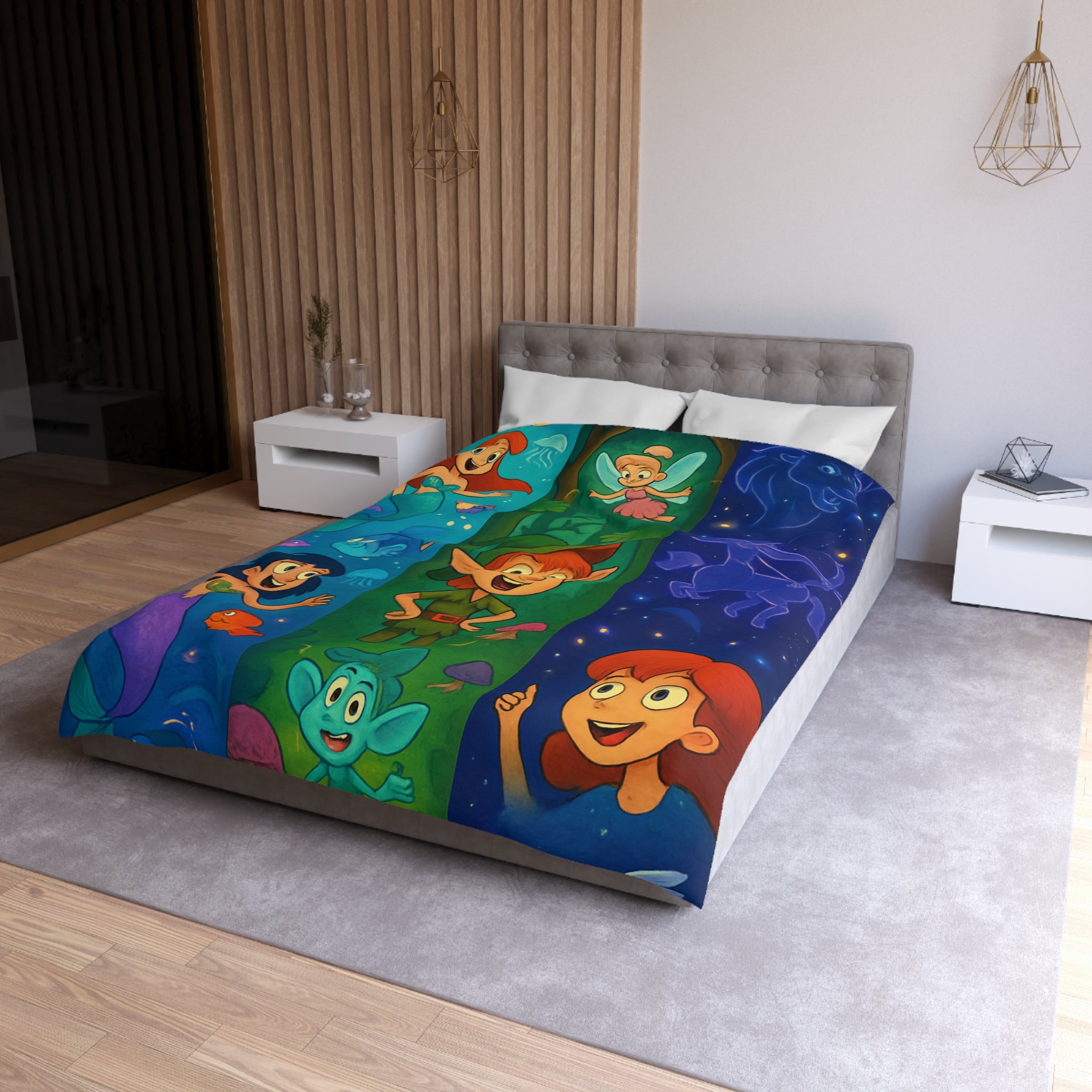 Housse de Couette Microfibre Création Artistique Moderne Design Exclusif Décoration Chambre