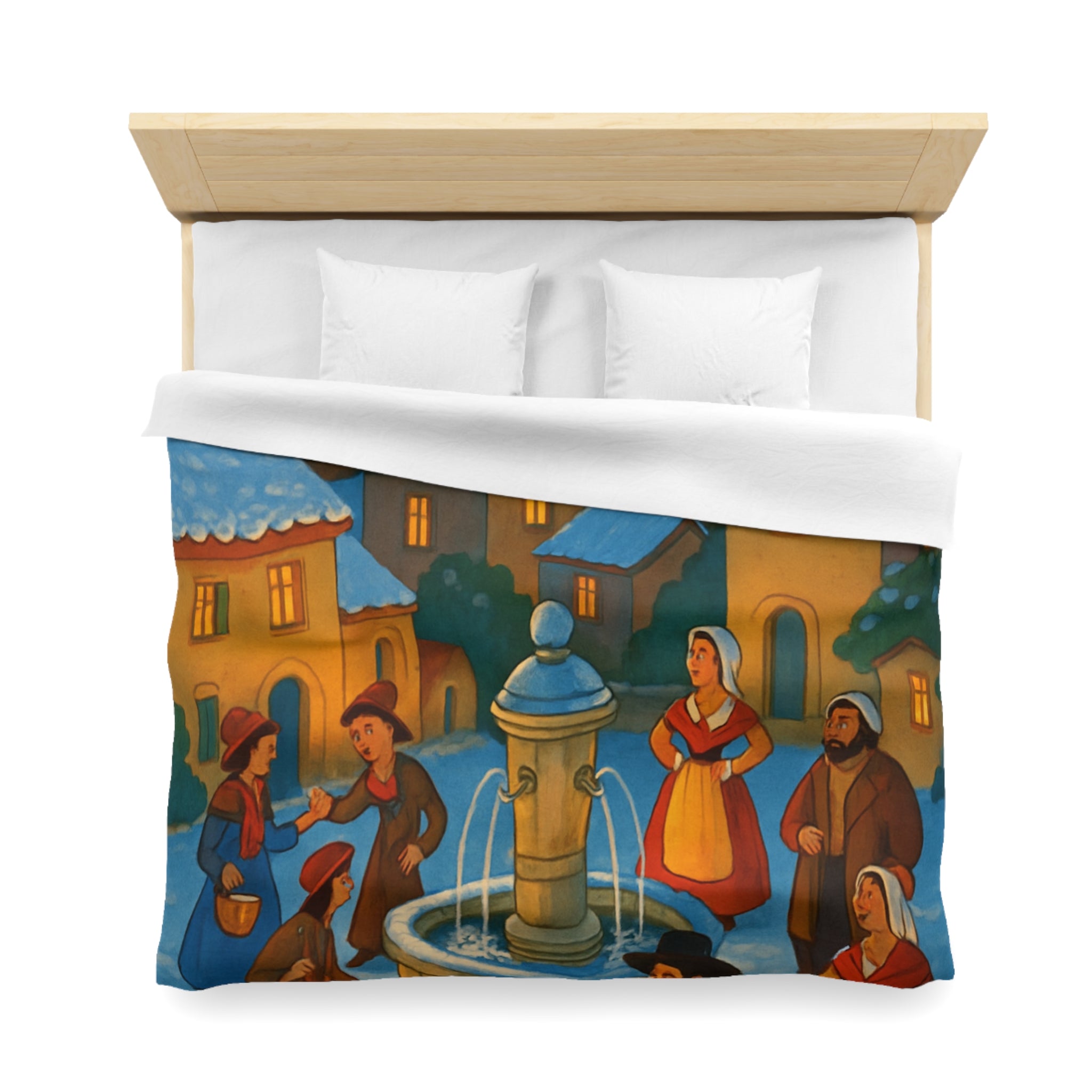 Housse de Couette Microfibre Design Artistique Moderne Décoration Chambre Confort Premium