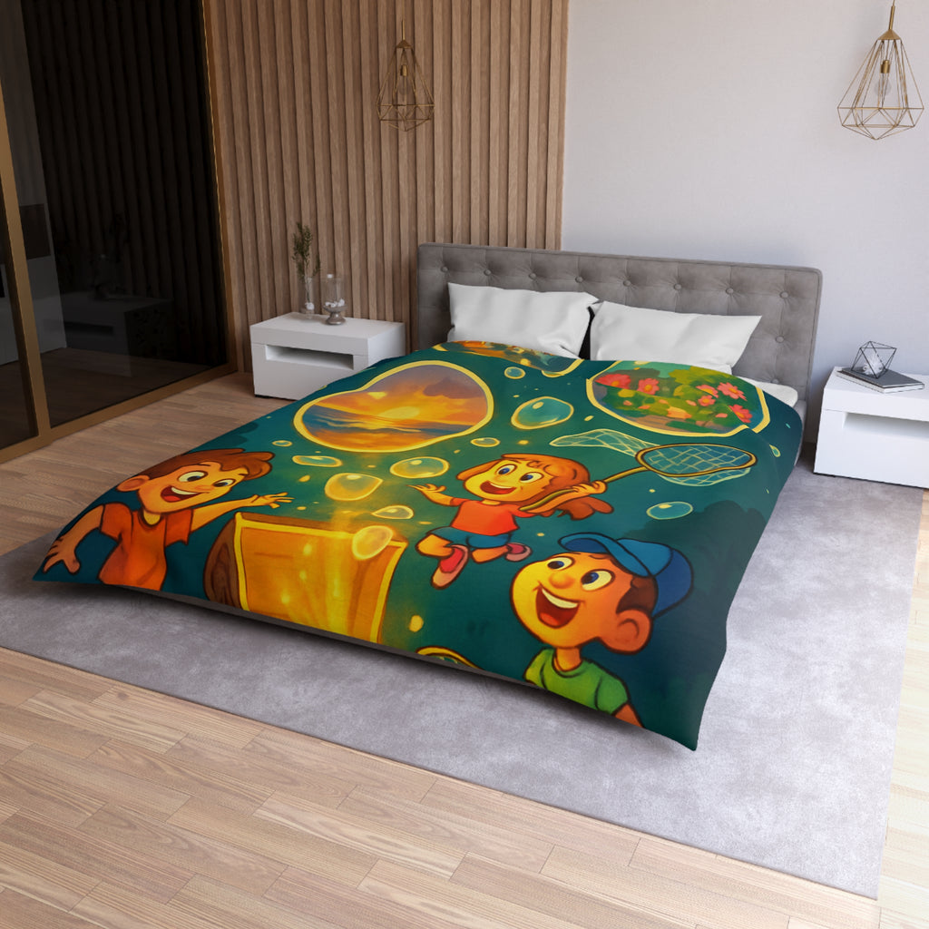 Housse de Couette Microfibre Motif Créatif Original Style Contemporain Chambre Élégante