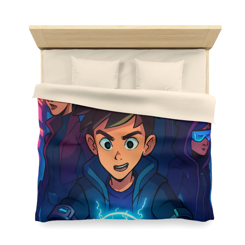 Housse de Couette Microfibre Art Graphique Contemporain Style Décoratif Chambre Tendance