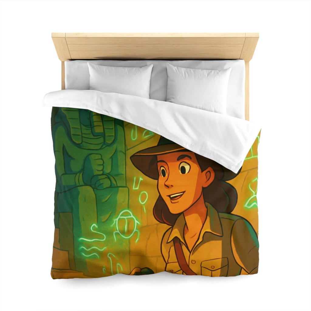 Housse de Couette Aventure Archéologique: Explorer des Hiéroglyphes dans une Pyramide Égyptienne Mystérieuse