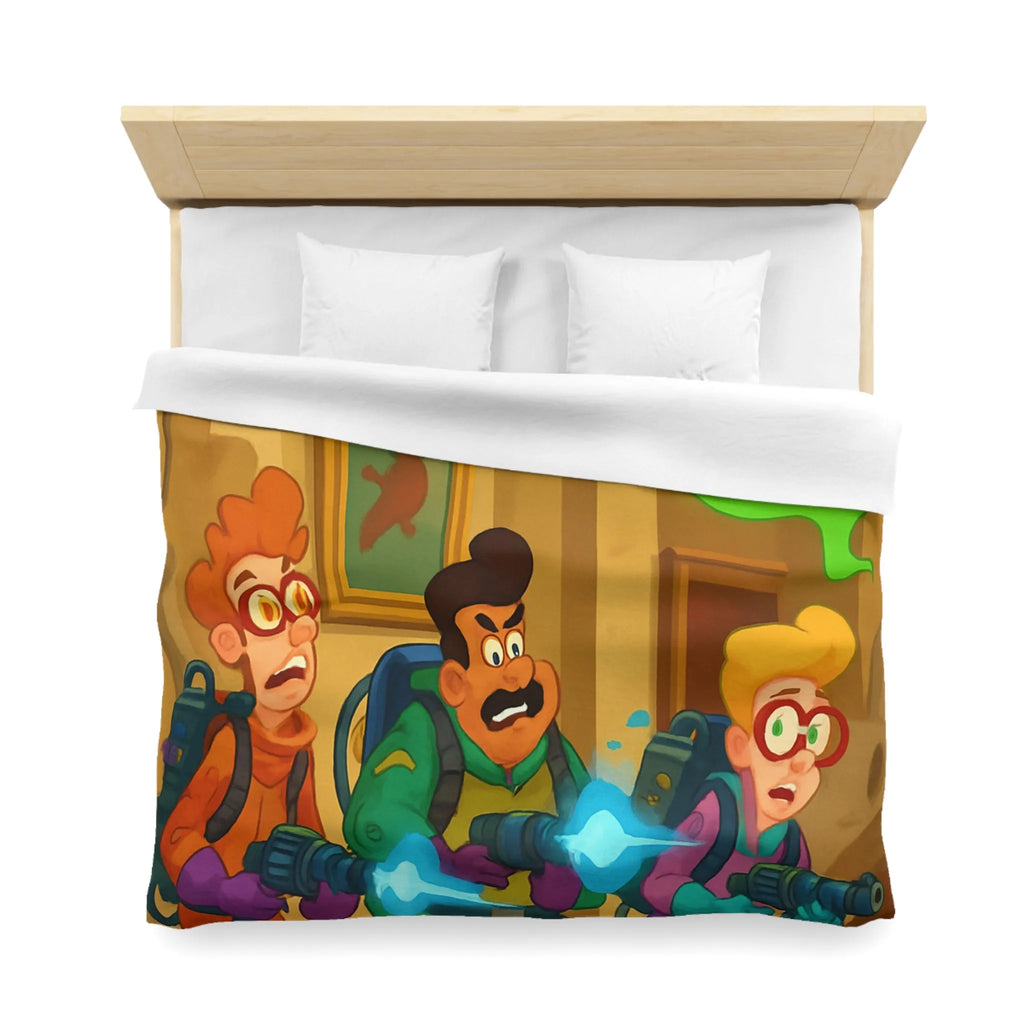 Housse de couette colorée avec chasseurs de fantômes et ambiance amusante de musée