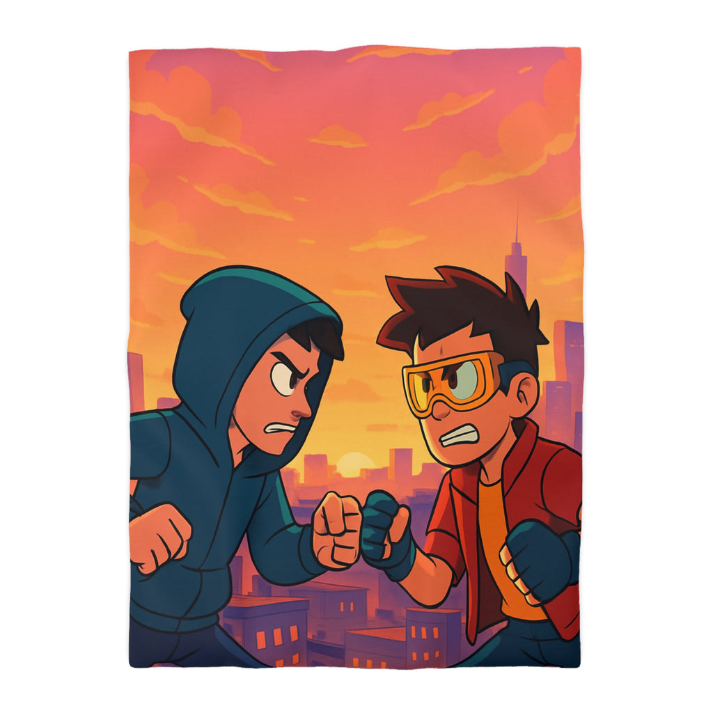 Housse de Couette Microfibre Design Artistique Moderne Décoration Chambre Confort Premium