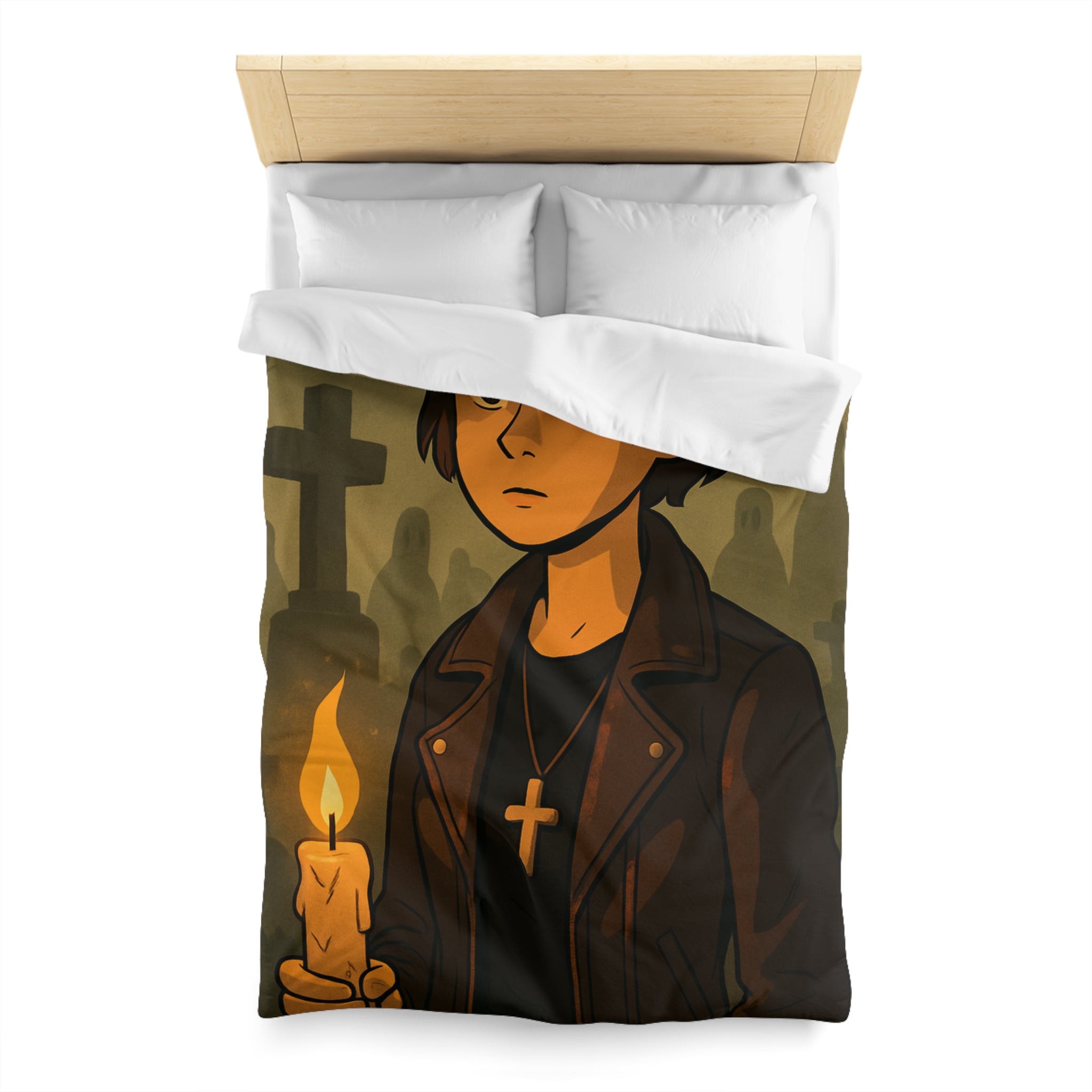 Housse de Couette Microfibre Design Artistique Moderne Décoration Chambre Confort Premium