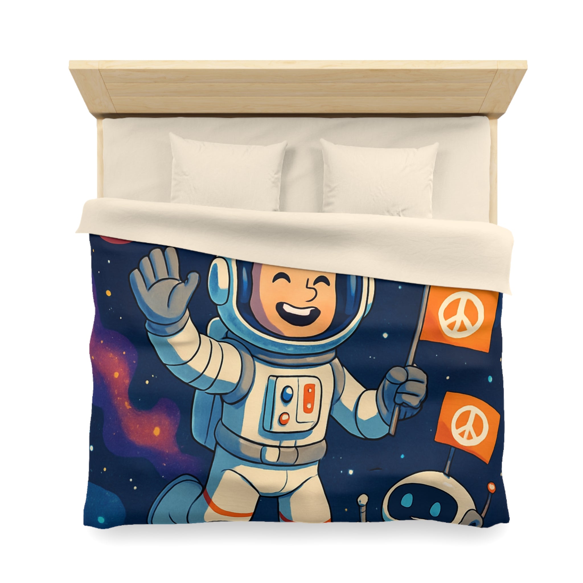 Housse de Couette Microfibre Motif Créatif Original Style Contemporain Chambre Élégante