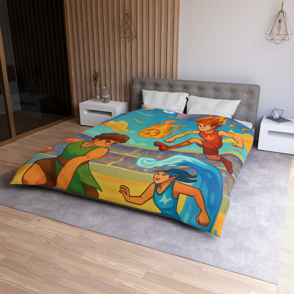 Housse de Couette Microfibre Design Artistique Moderne Décoration Chambre Confort Doux Qualité Premium