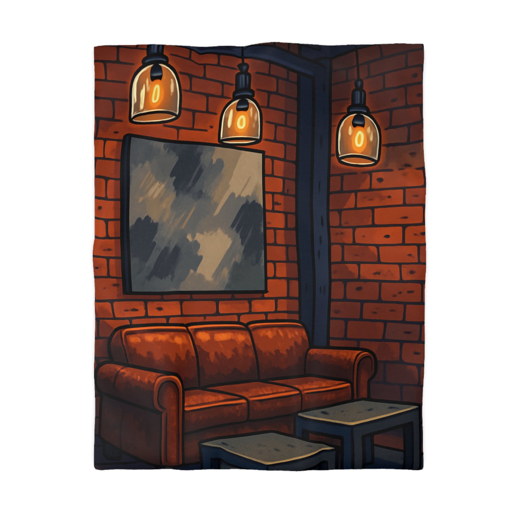 Housse de Couette Microfibre Illustration Unique Design Moderne Décoration Intérieure Raffinée