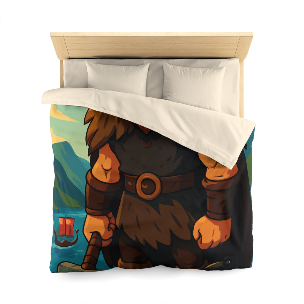 Housse de Couette Microfibre Illustration Unique Design Moderne Décoration Intérieure Raffinée