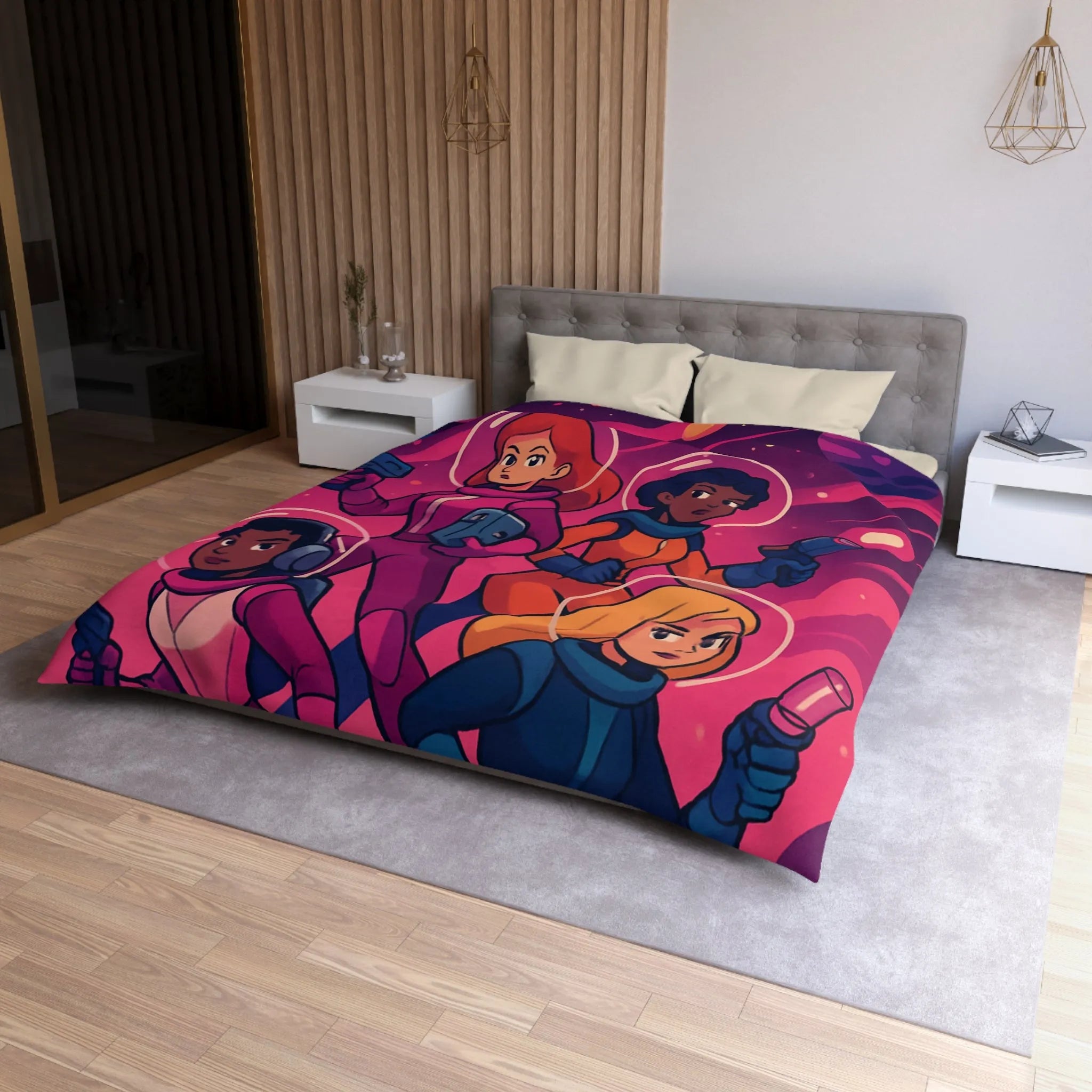 Housse de Couette Microfibre Création Artistique Moderne Design Exclusif Décoration Chambre