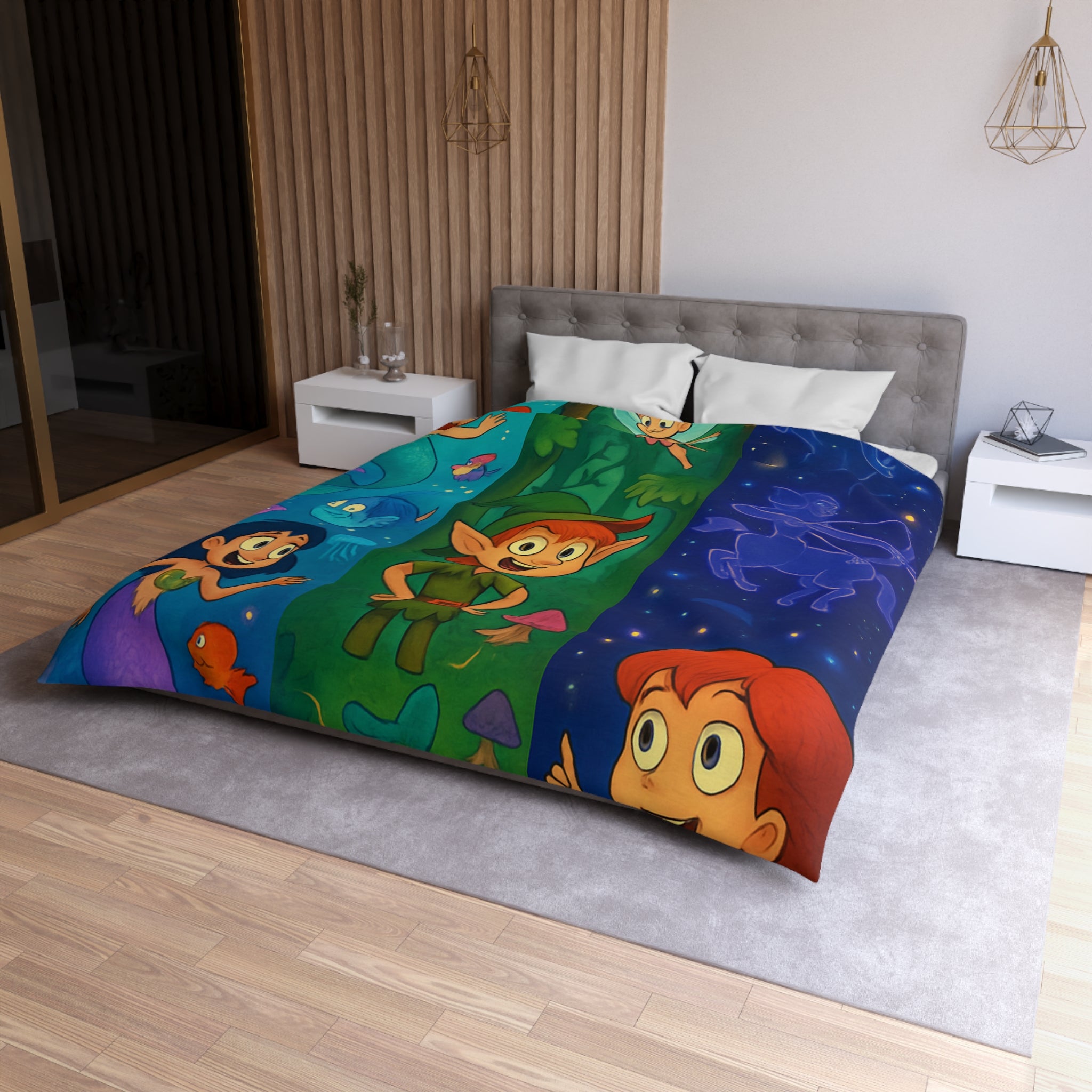 Housse de Couette Microfibre Création Artistique Moderne Design Exclusif Décoration Chambre