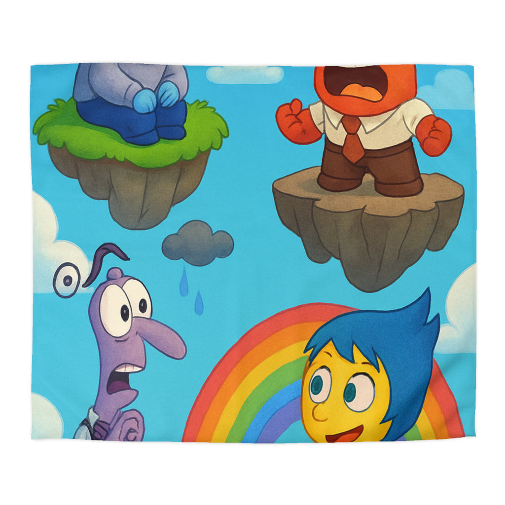 Housse de Couette Microfibre Illustration Unique Design Moderne Décoration Intérieure Raffinée