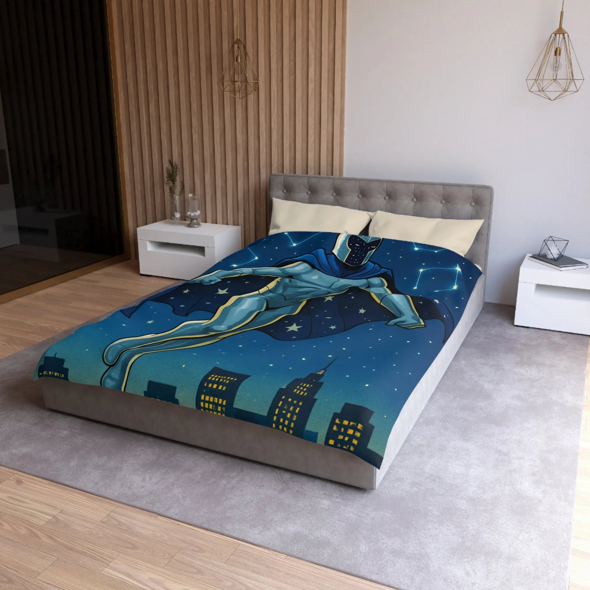 Housse de Couette Microfibre Art Graphique Contemporain Style Décoratif Chambre Tendance