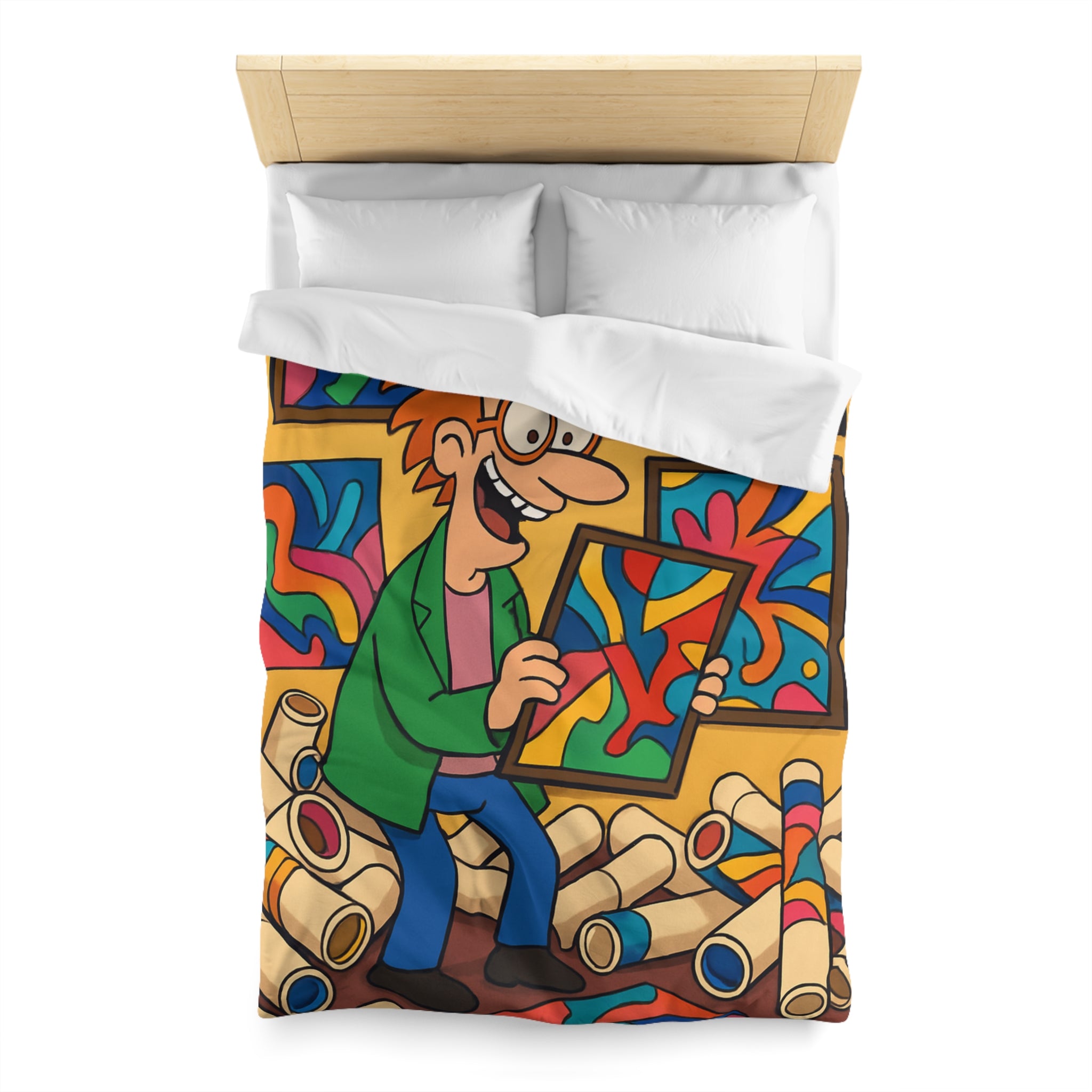 Housse de Couette Microfibre Création Artistique Moderne Design Exclusif Décoration Chambre