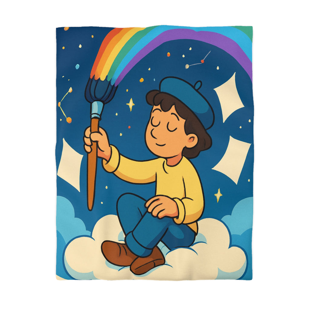 Housse de Couette Microfibre Illustration Unique Design Moderne Décoration Intérieure Raffinée