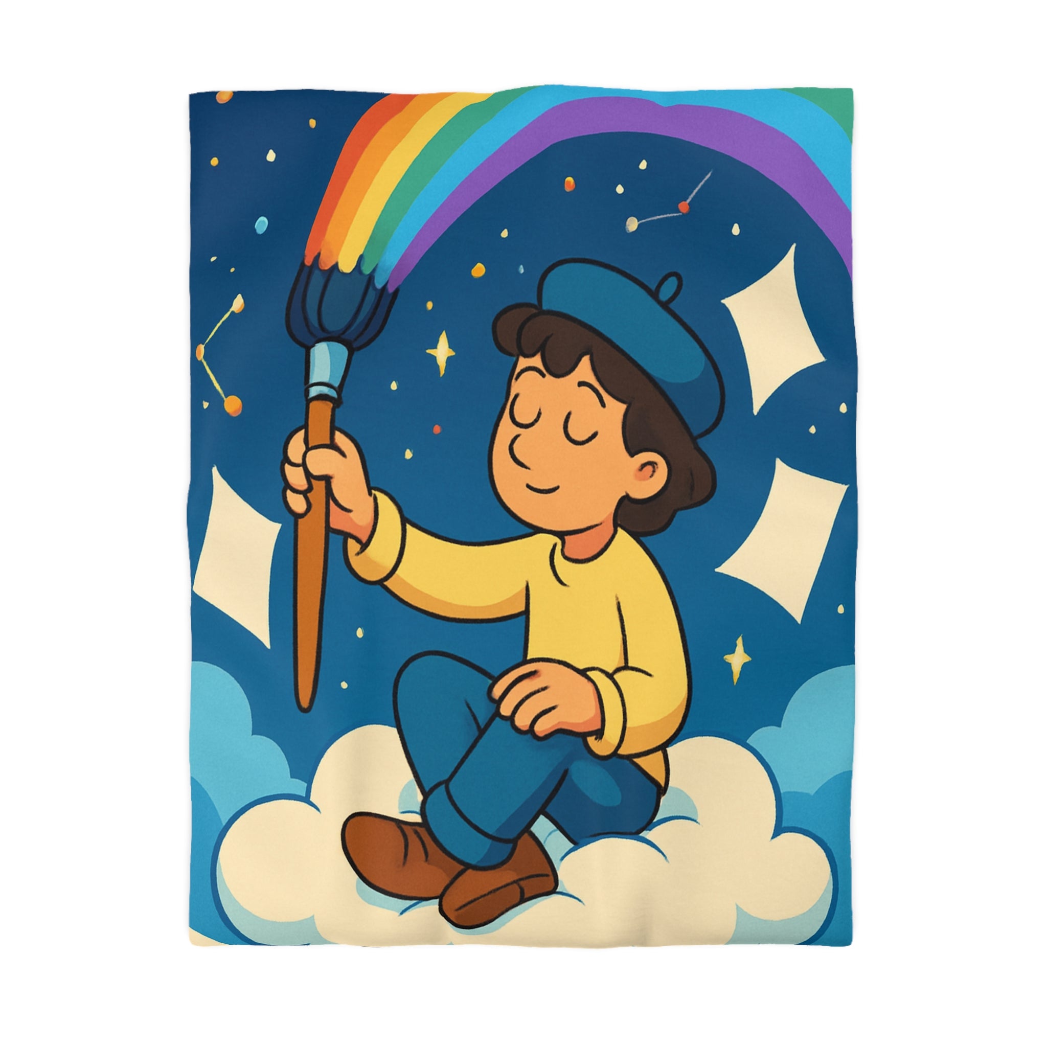 Housse de Couette Microfibre Illustration Unique Design Moderne Décoration Intérieure Raffinée