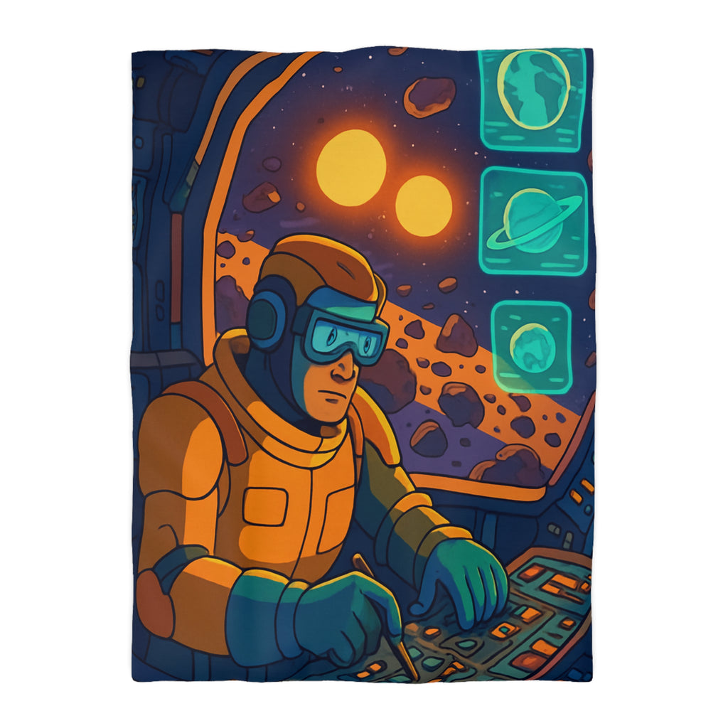 Housse de Couette Microfibre Illustration Unique Design Moderne Décoration Intérieure Raffinée