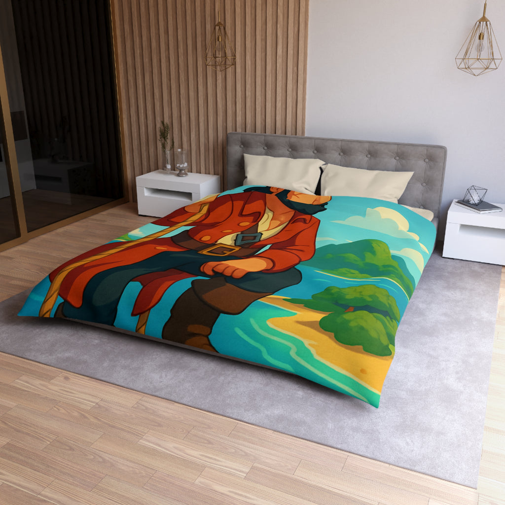 Housse de Couette Microfibre Illustration Unique Design Moderne Décoration Intérieure Raffinée