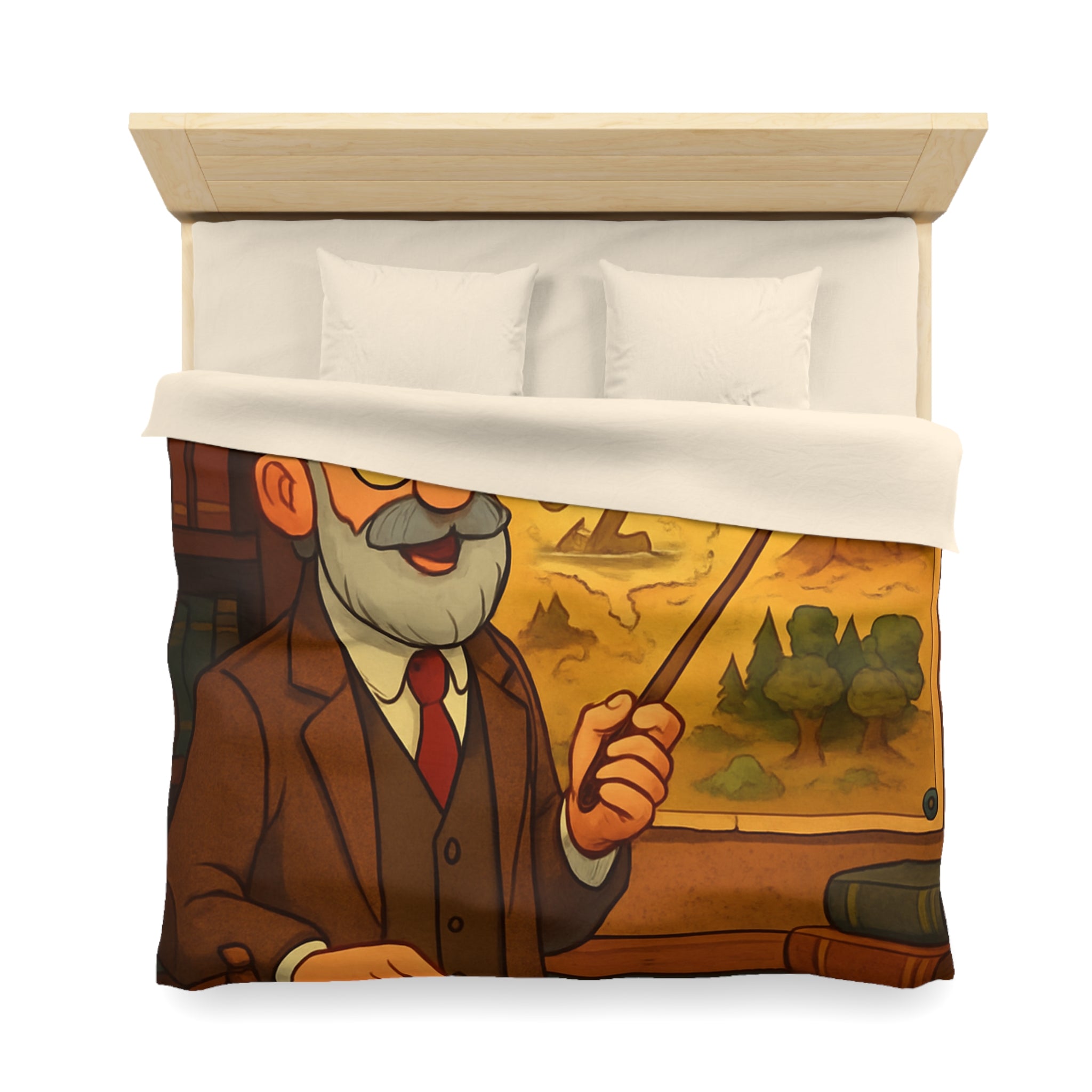 Housse de Couette Microfibre Illustration Unique Design Moderne Décoration Intérieure Raffinée