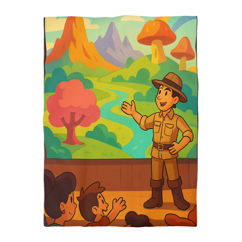 Housse de Couette Microfibre Illustration Unique Design Moderne Décoration Intérieure Raffinée