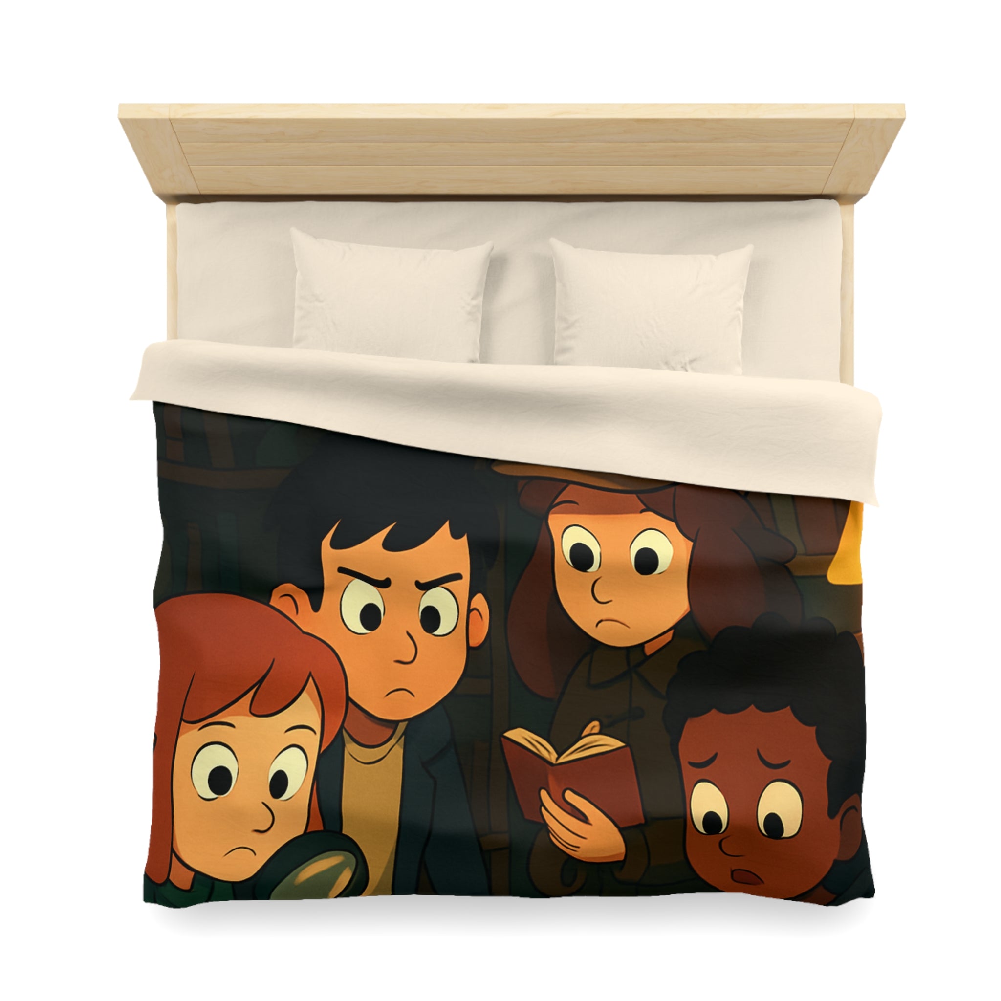 Housse de Couette Microfibre Motif Créatif Original Style Contemporain Chambre Élégante