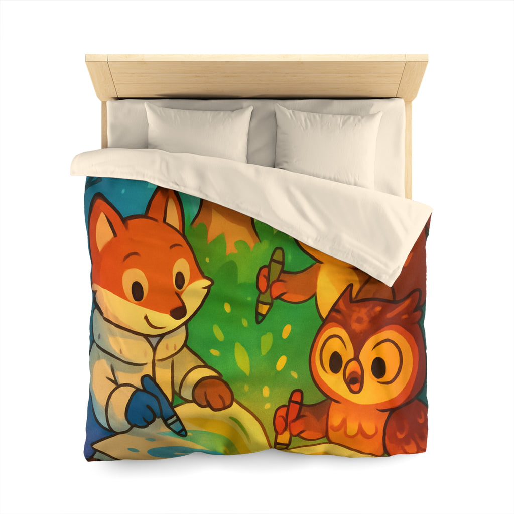 Housse de Couette Microfibre Illustration Unique Design Moderne Décoration Intérieure Raffinée