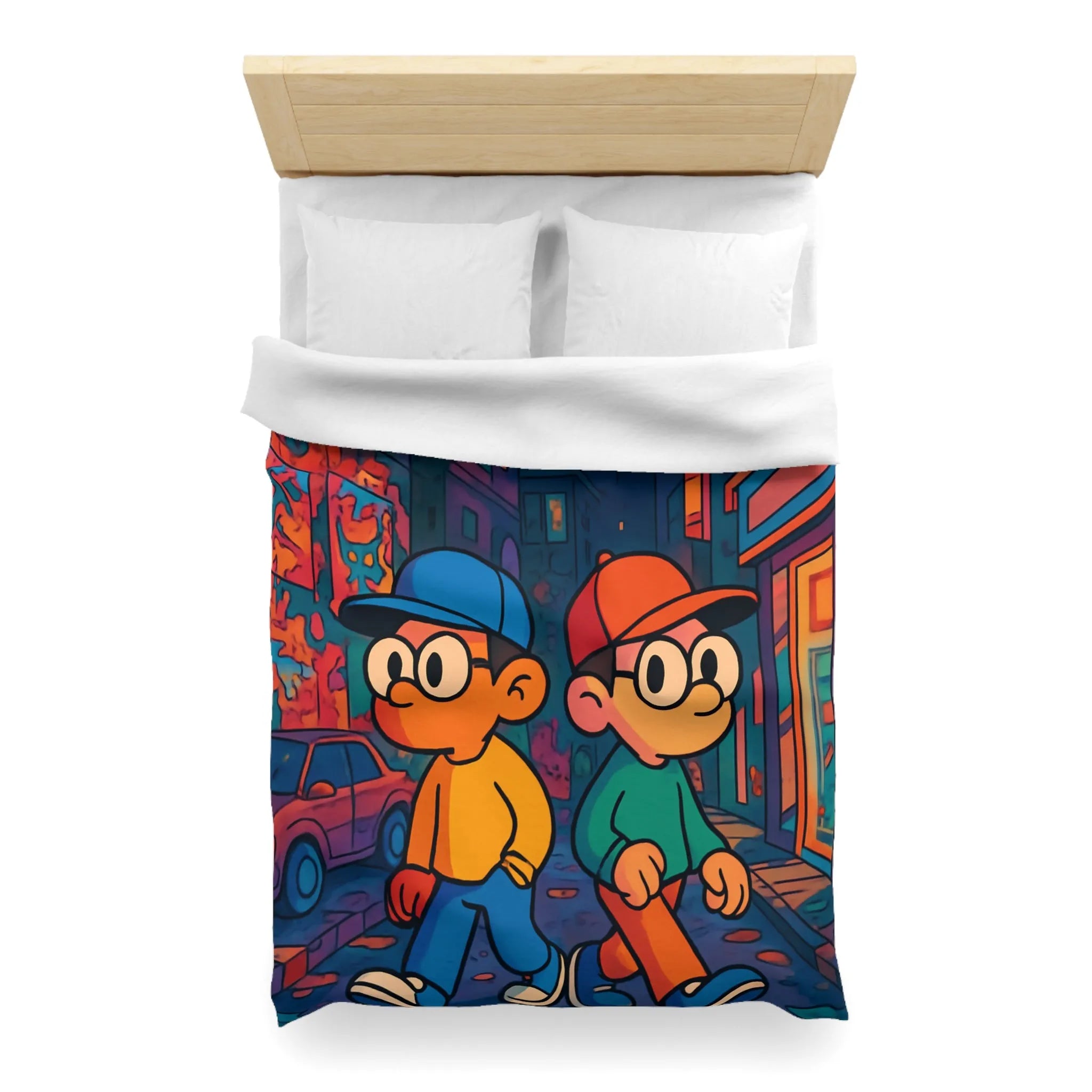 Double Touche Urbaine : Jeune Duo Coloré En Aventure Nocturne Pleine De Style