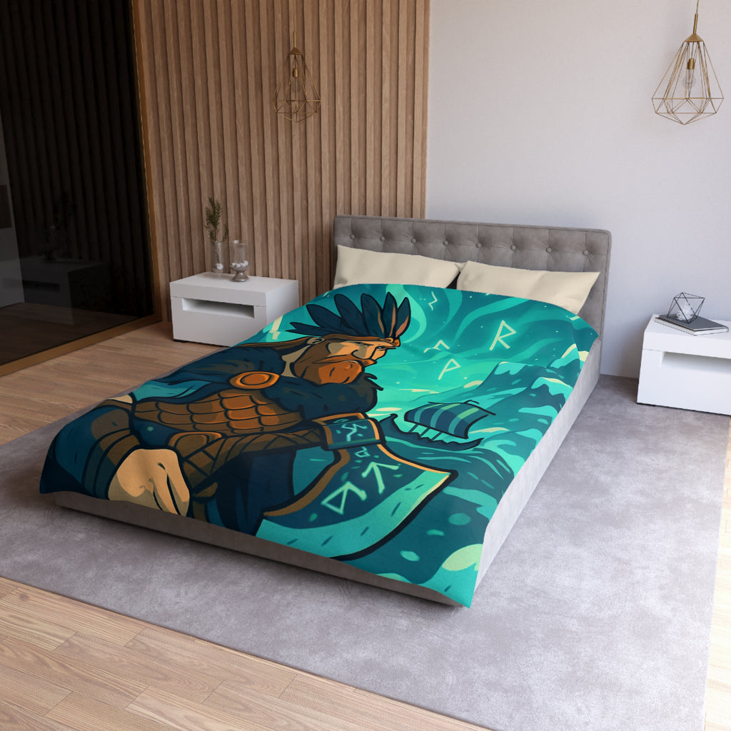 Housse de Couette Microfibre Illustration Unique Design Moderne Décoration Intérieure Raffinée