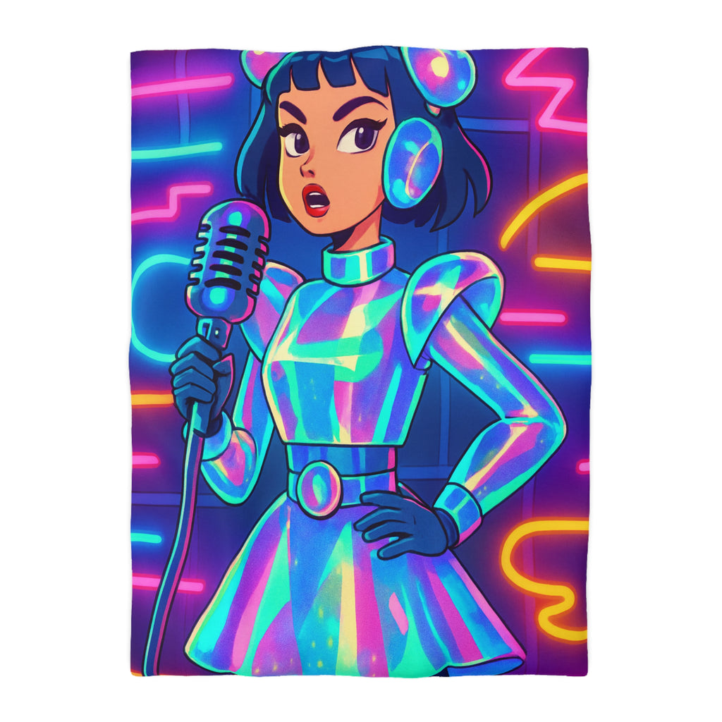 Housse de Couette Microfibre Design Artistique Moderne Décoration Chambre Confort Premium