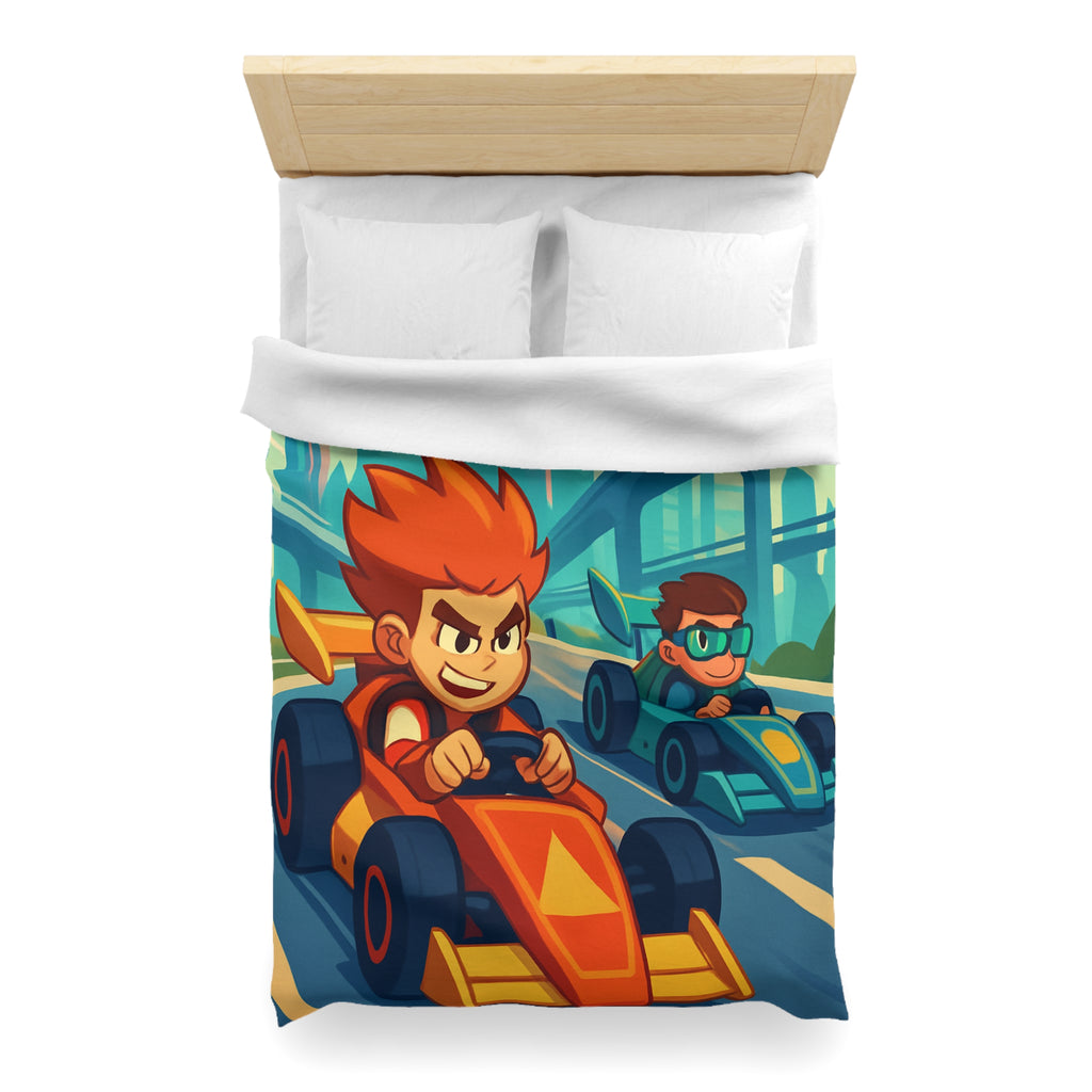 Housse de Couette Microfibre Motif Créatif Original Style Contemporain Chambre Élégante