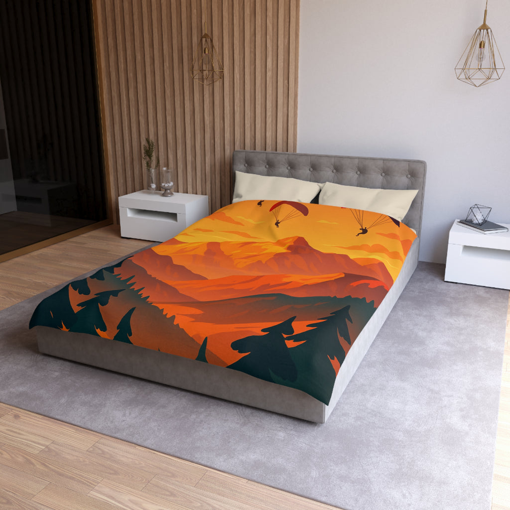 Housse de Couette Microfibre Design Artistique Moderne Décoration Chambre Confort Premium