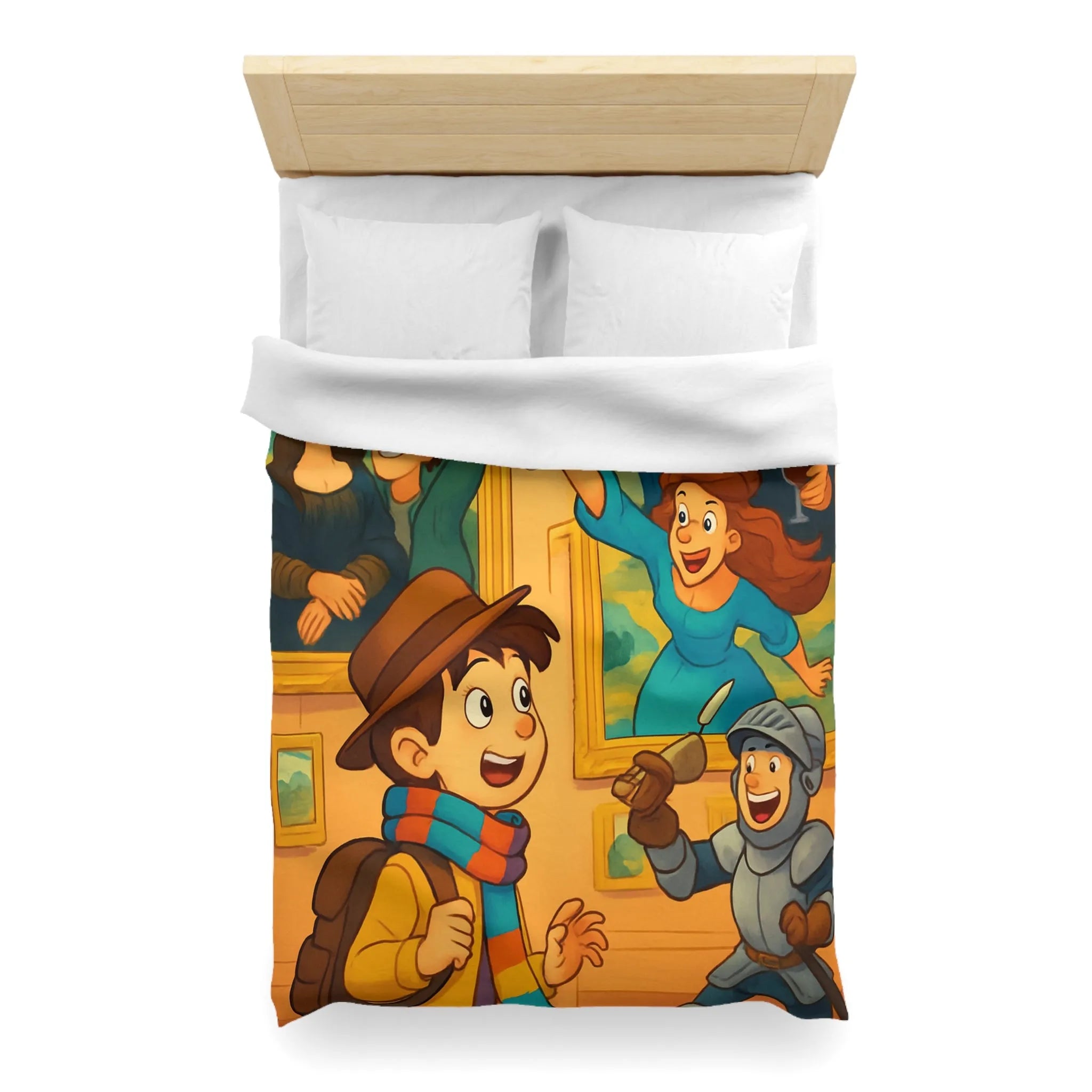 Couette Enfant Haute Qualité Motif Musée Aventure Jeux Joyeux Chevalier Éducatif Coloré