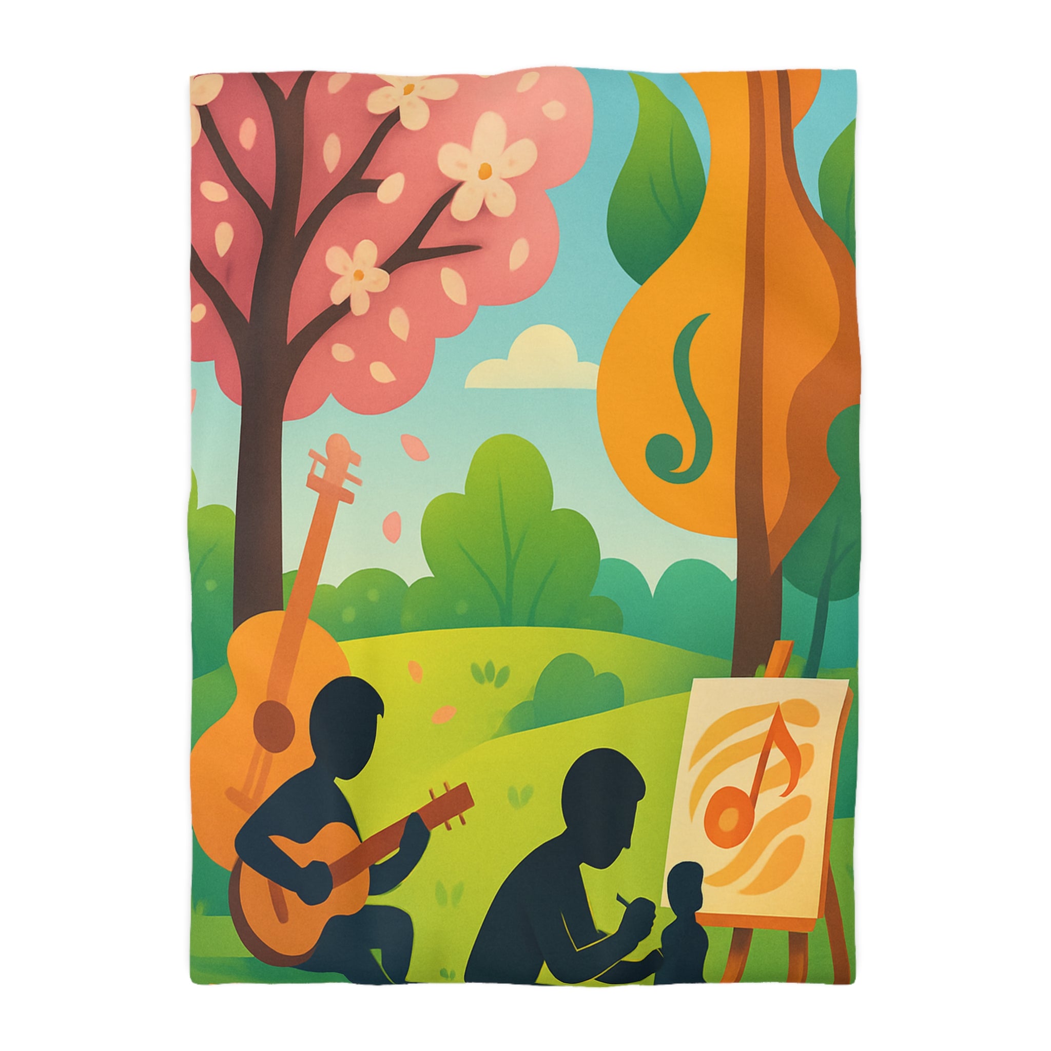 Housse de Couette Microfibre Design Artistique Moderne Décoration Chambre Confort Premium