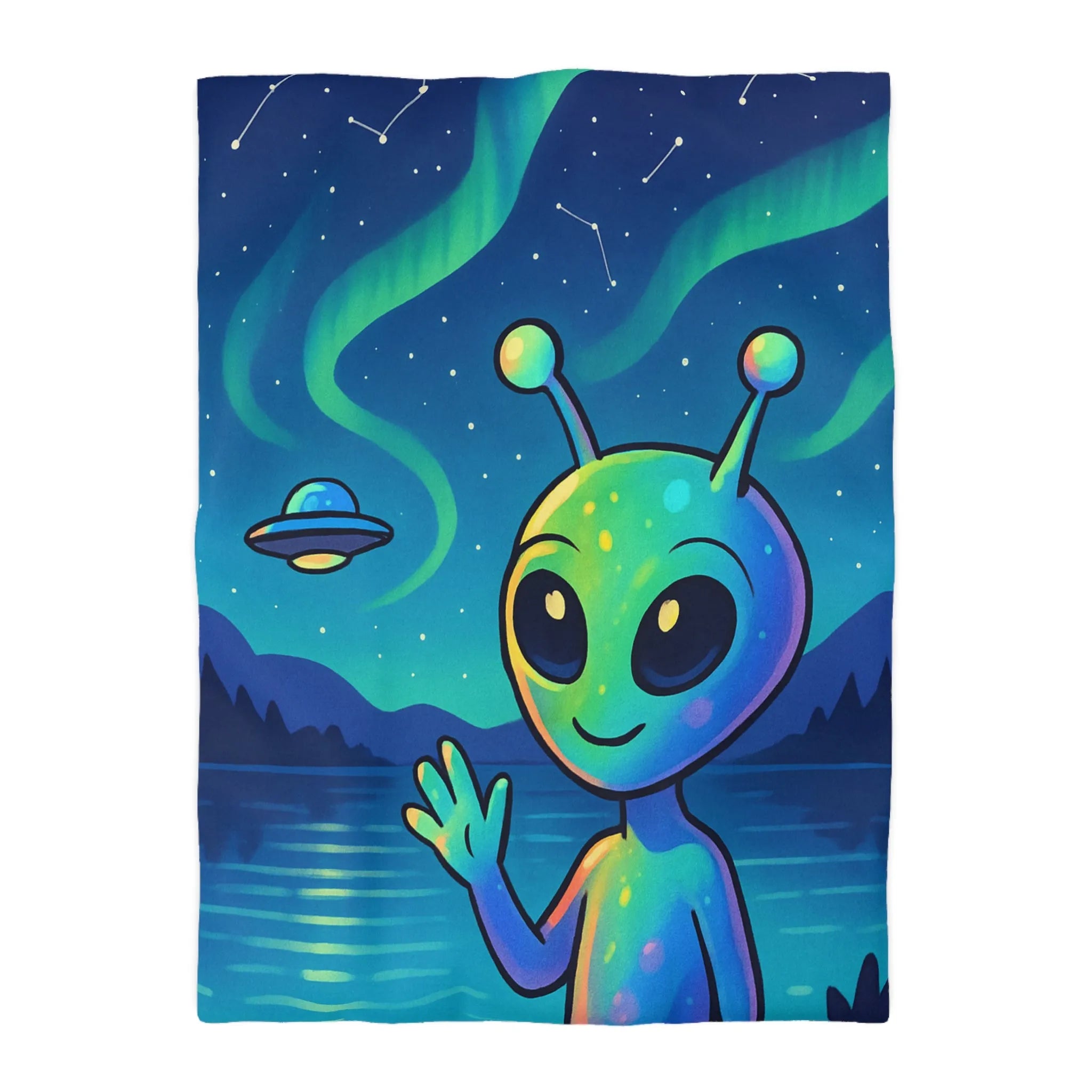 Housse de Couette Microfibre Art Graphique Contemporain Style Décoratif Chambre Tendance