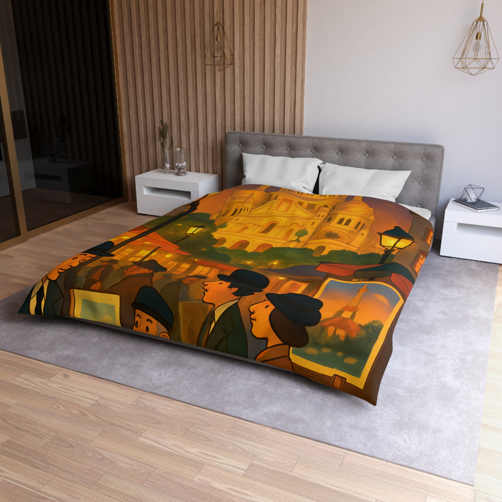 Housse de Couette Microfibre Illustration Unique Design Moderne Décoration Intérieure Raffinée