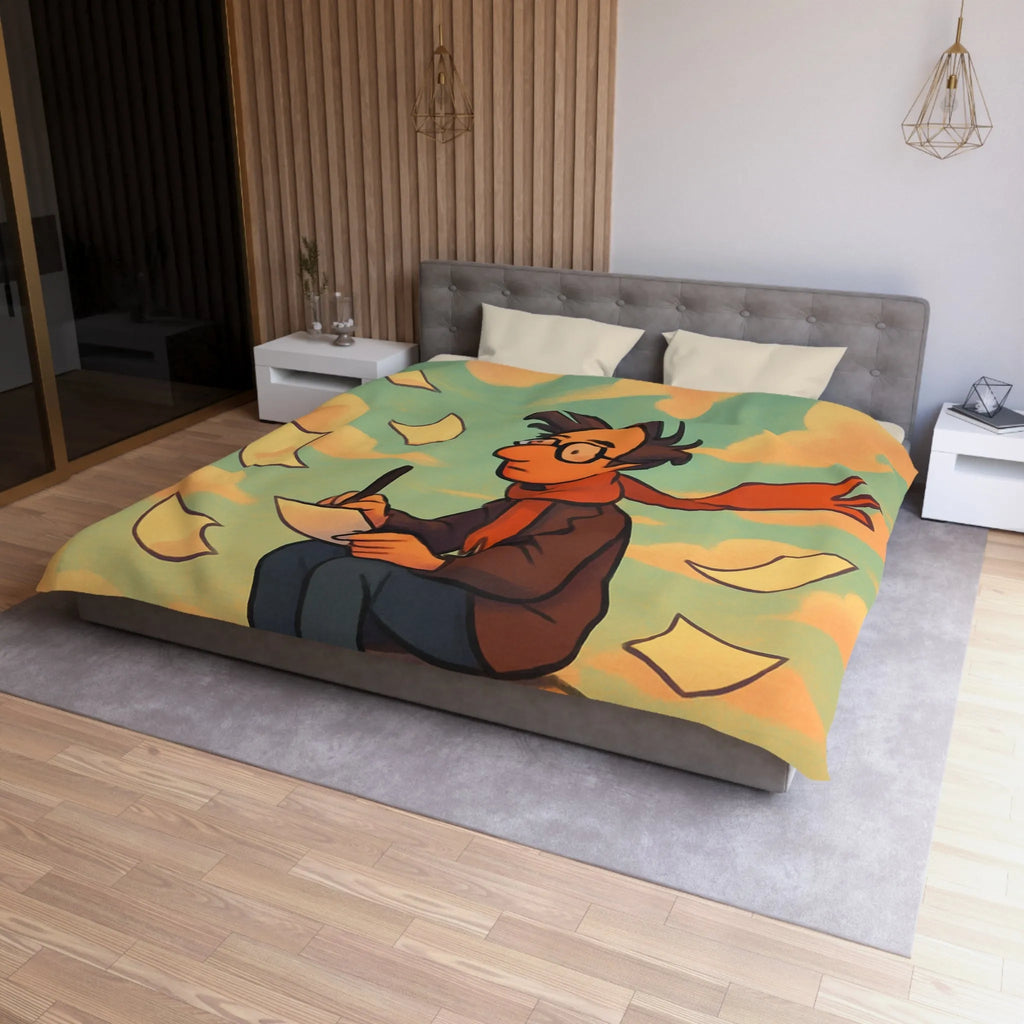 Housse de Couette Microfibre Art Graphique Contemporain Style Décoratif Chambre Tendance