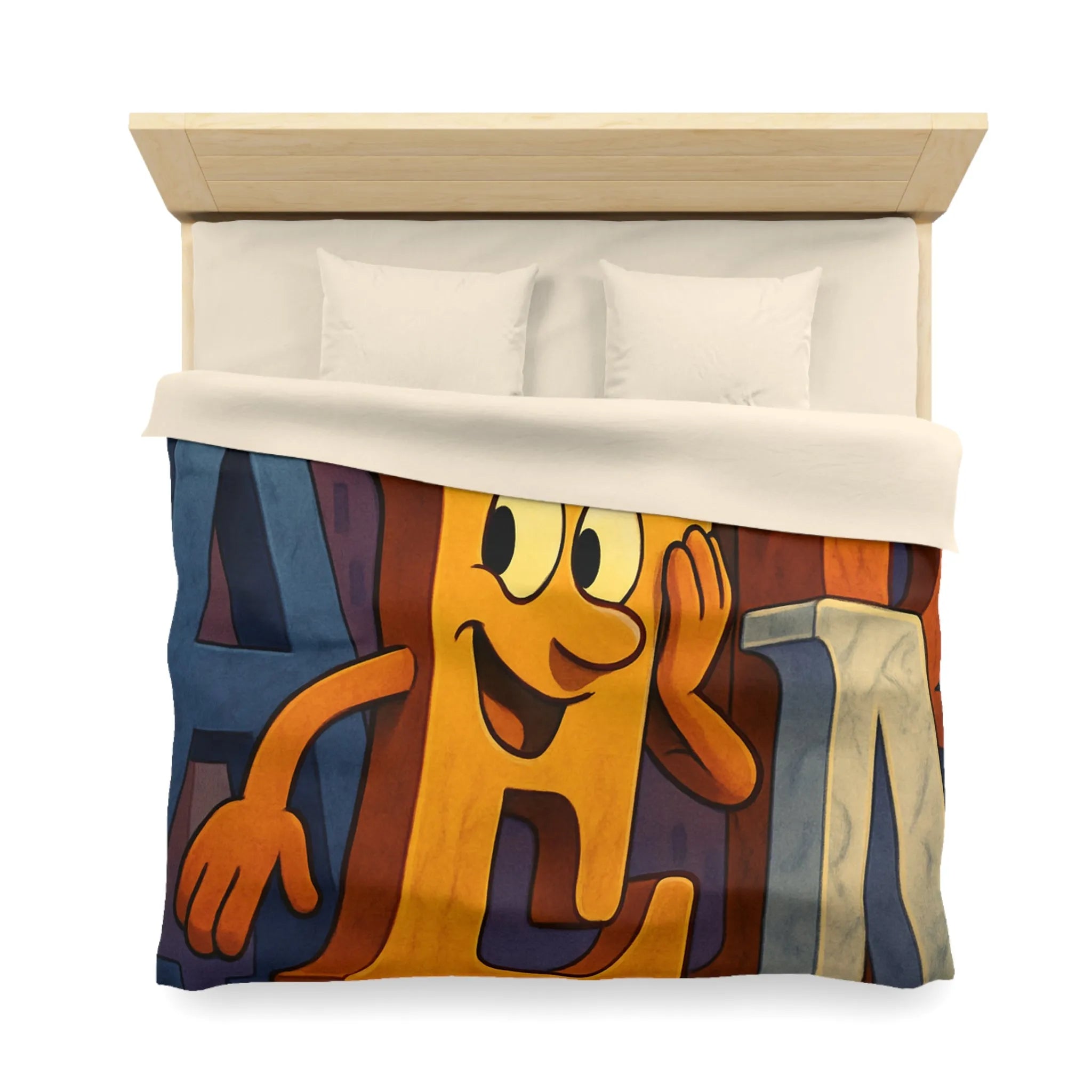 Housse de Couette Microfibre Art Graphique Contemporain Style Décoratif Chambre Tendance