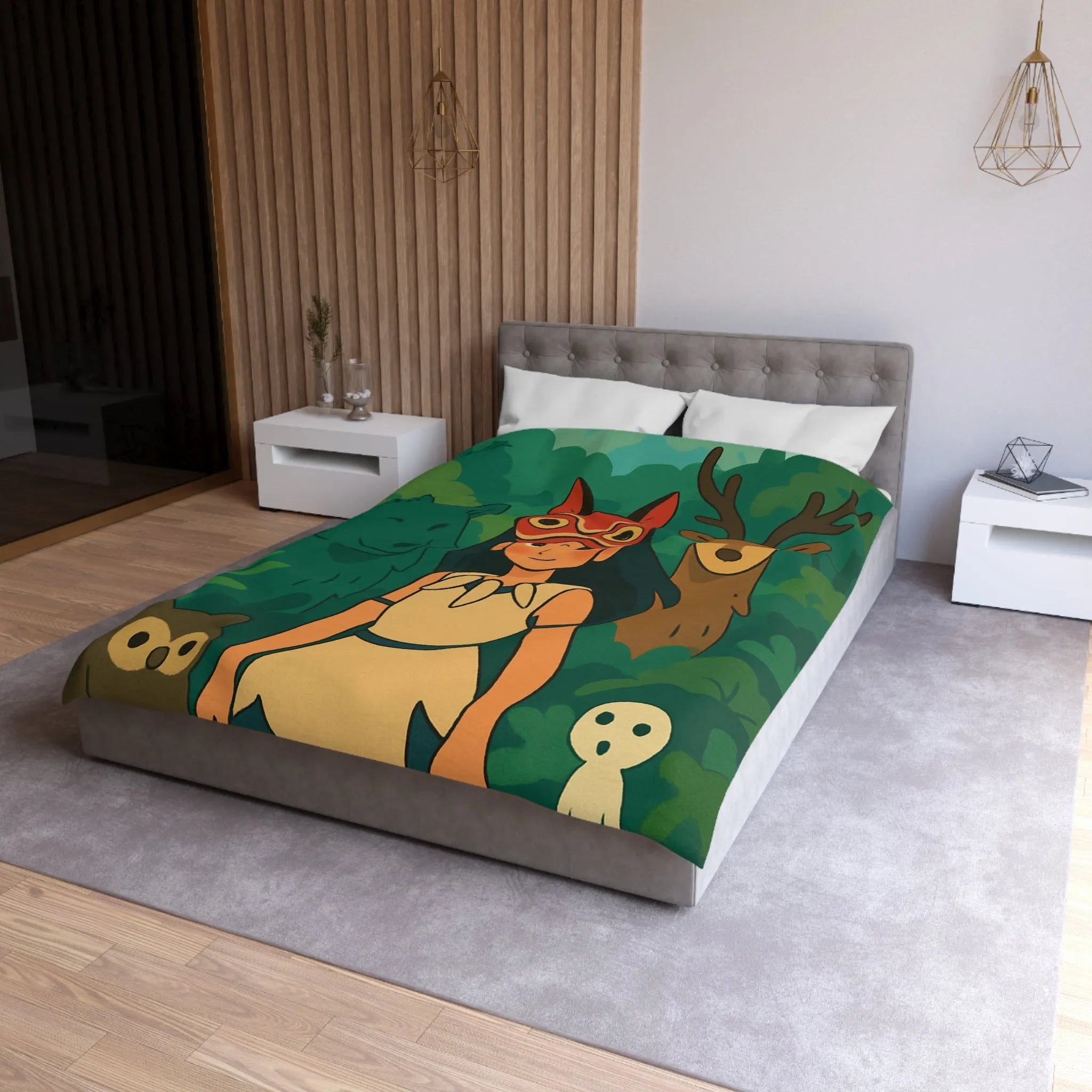 Housse de Couette Microfibre Art Graphique Contemporain Style Décoratif Chambre Tendance