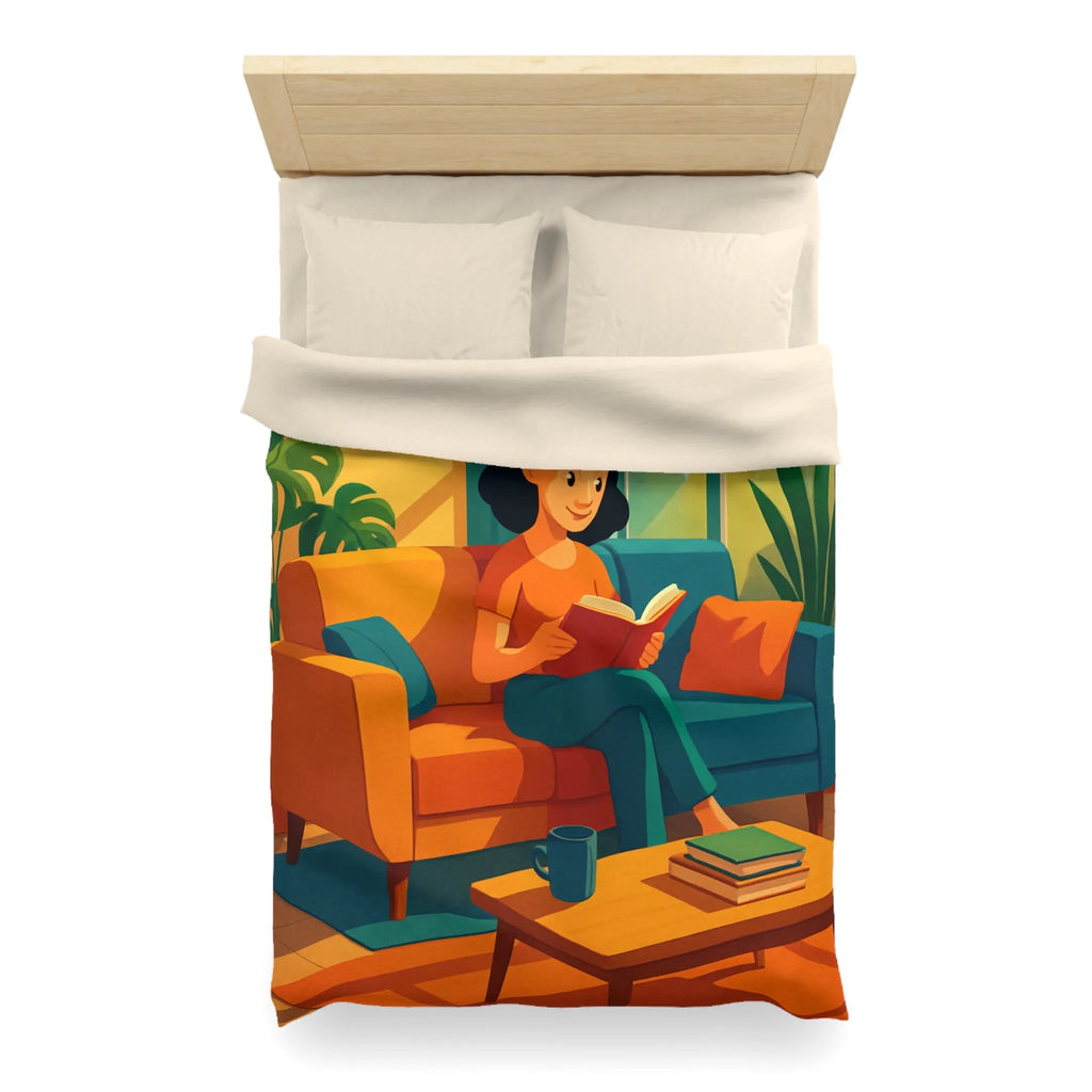 Housse de couette colorée pour ambiance chaleureuse inspirée de l'art moderne et rétro