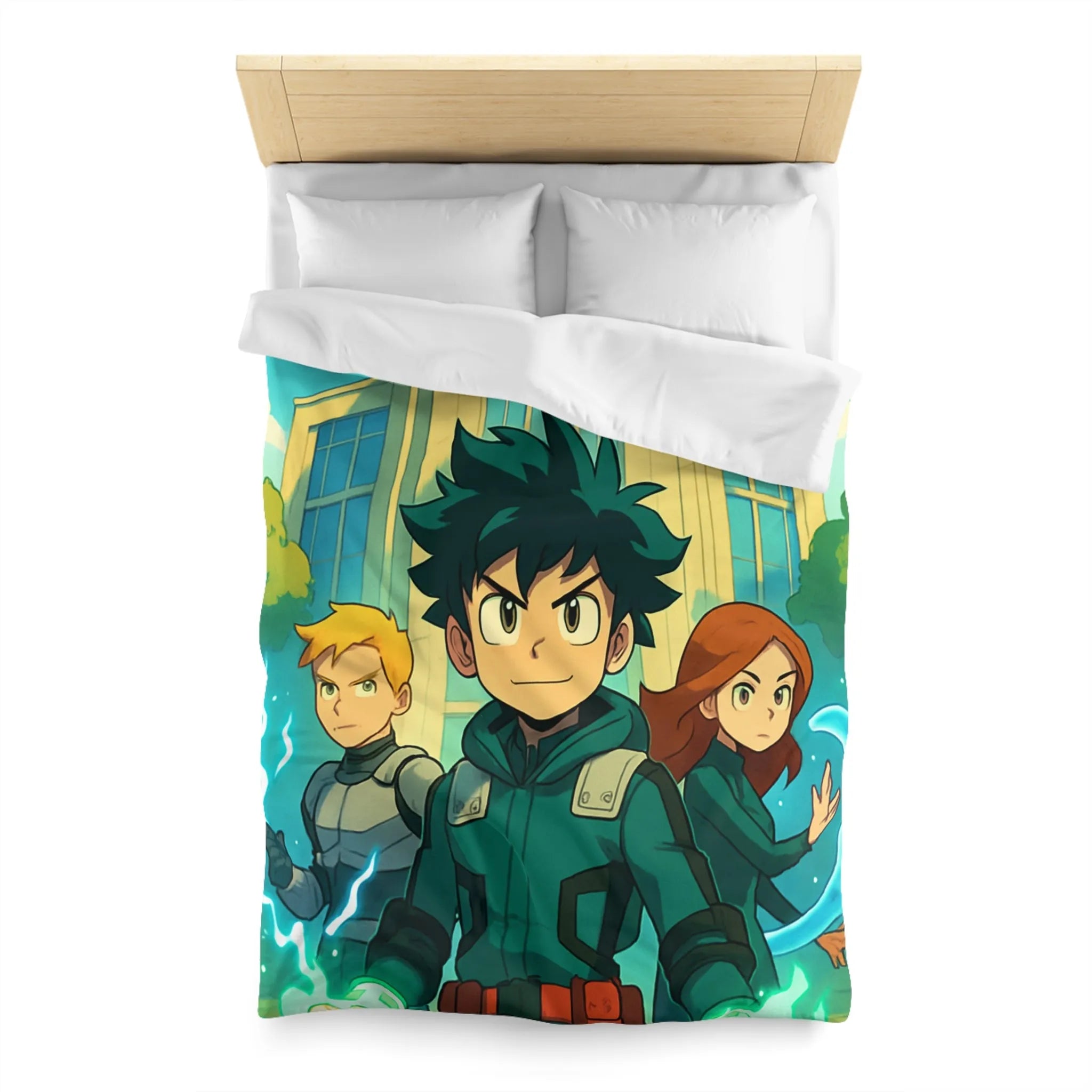 Housse de Couette Microfibre Art Graphique Contemporain Style Décoratif Chambre Tendance