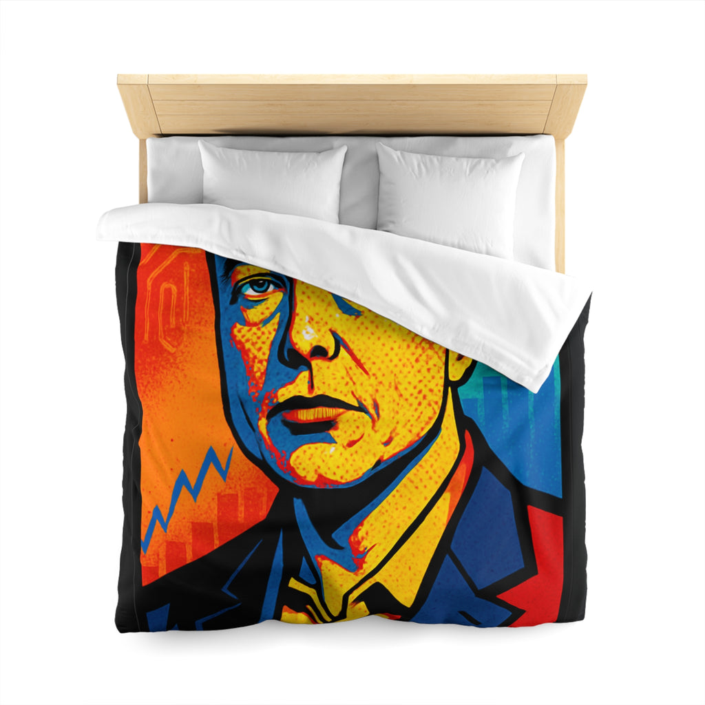 Housse de Couette Microfibre Design Artistique Moderne Décoration Chambre Confort Premium