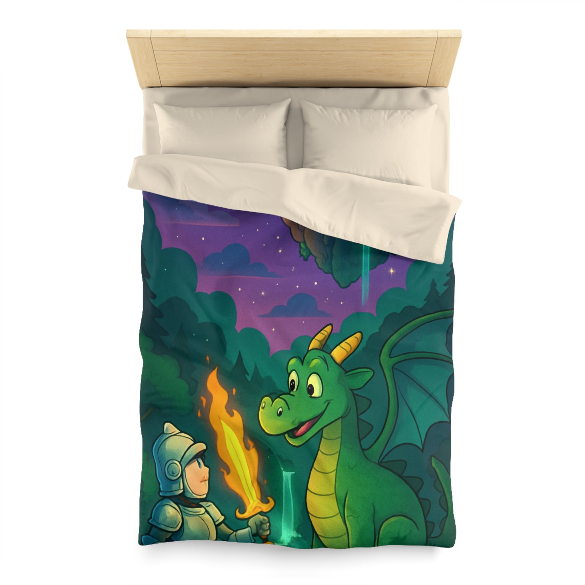 Housse de Couette Microfibre Motif Créatif Original Style Contemporain Chambre Élégante