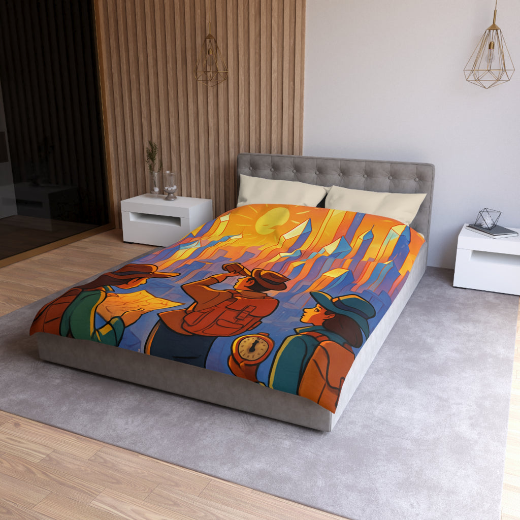 Housse de Couette Microfibre Illustration Unique Design Moderne Décoration Intérieure Raffinée