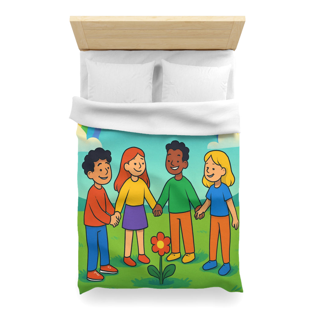 Housse de Couette Microfibre Illustration Unique Design Moderne Décoration Intérieure Raffinée