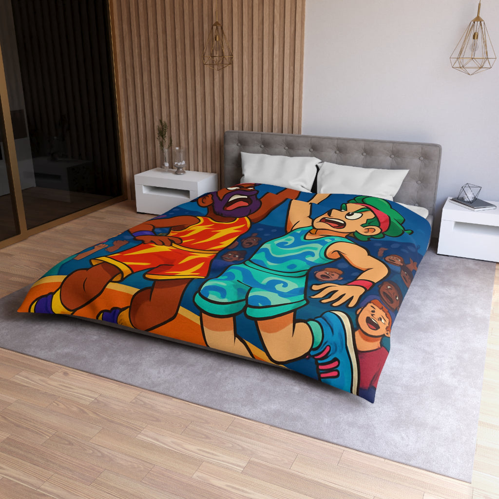 Housse de Couette Microfibre Illustration Unique Design Moderne Décoration Intérieure Raffinée